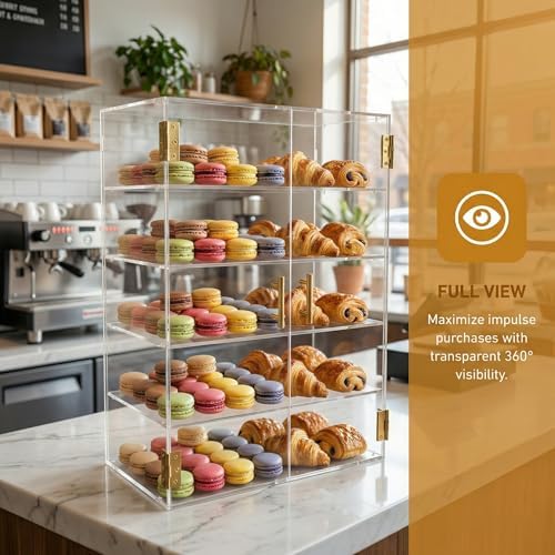 5 Tiers Countertop Bakery Display Case - Image 4