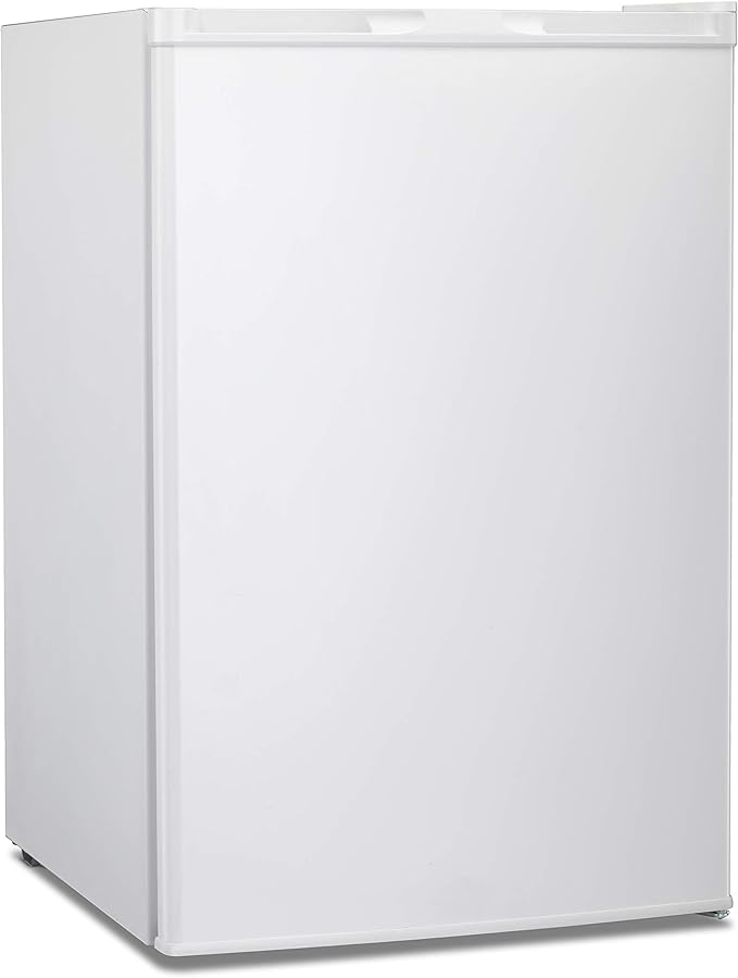 Antarctic Star 3.0 Cu.Ft Upright Freezer, Compact Mini Freezer with Reversible Door, 7-Temp Control, Removable Shelves, Stainless Steel for Dorm, Home, Office, White