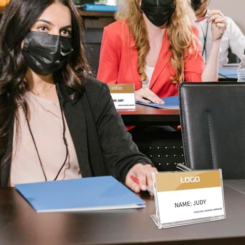 10 Pack 4x6 Inch Sign Holder Horizontal, Double-Sided Usage with Swivel Base for Table Display, for Office, Store, Restaurant, Retail Counters, for Menu, Message Board, Note - Image 6