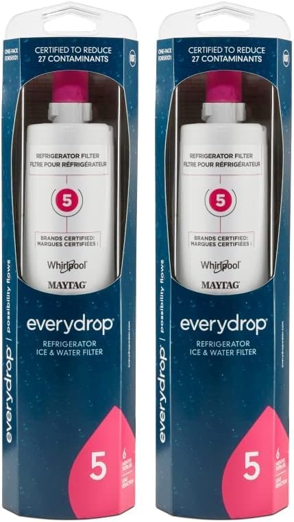 everydrop® by Whirlpool Ice and Water Refrigerator Filter 5, EDR5RXD1, Single-Pack (Pack of 2)