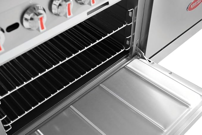 Kratos Commercial Gas Range and Oven, 10 Burners and 2 Full Sized Ovens, Liquid Propane Powered, Stainless Steel, 360,000 Total BTU Output, 60" Wide (29Y-045-LP)
