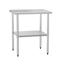 Stainless Steel Table for Food Prep & Work 24 x 30 inches Utility Table with Adjustable Undershelf, Commercial Workstation in Kitchen, Garage, Laundry, Outdoor BBQ