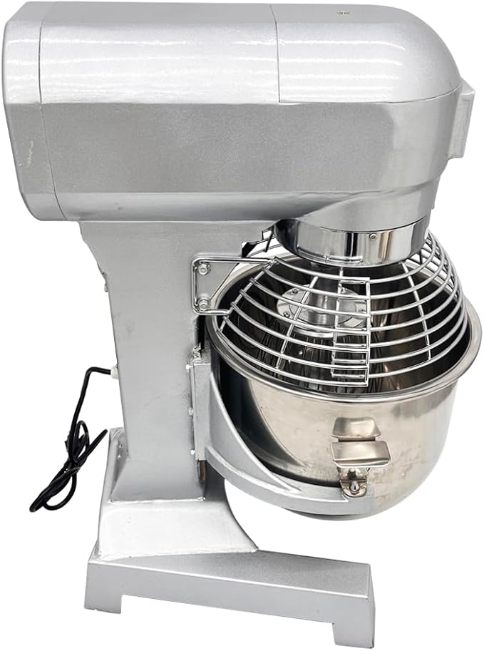Commercial 3in1 Food Mixer 20L Dough Mixer 3 Speeds Adjustable, with SUS304 Bowl/Dough Hook/Whisk/Beater, Stand Electric Food Flour Mixing Kneading Machine