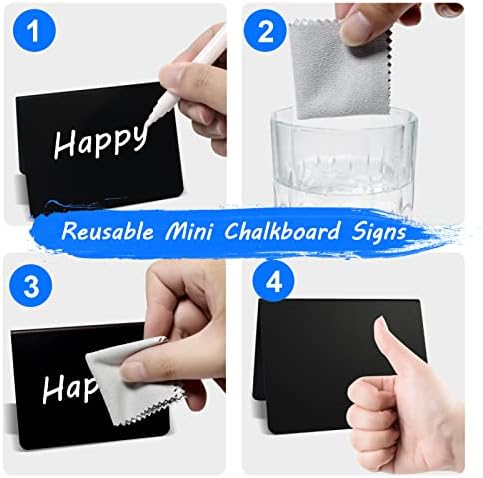 40 Pack Food Labels for Party Buffet - Mini Chalkboard Signs - Food Tags for Party Buffet - Catering Supplies Buffet Display, 3x4 Inches, Easy to Write and Wipe - Image 3
