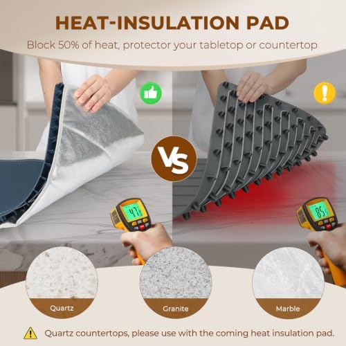 Homelove Warming Mat for Food - 7 Temps, 8H Timer, for Buffets Party Navy - Image 3