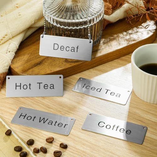 Hicarer 5 Pcs Stainless Steel Chain Signs 3-1/2 x 1-3/8 - Image 3