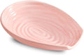 Spoon Rest for Kitchen Counter, Ceramic Cooking Spoon Holder for Stove Top, Porcelain Utensil Rest for Spatula, Ladle, Tong and Spoon, Modern Kitchen Accessories Decor, Pink