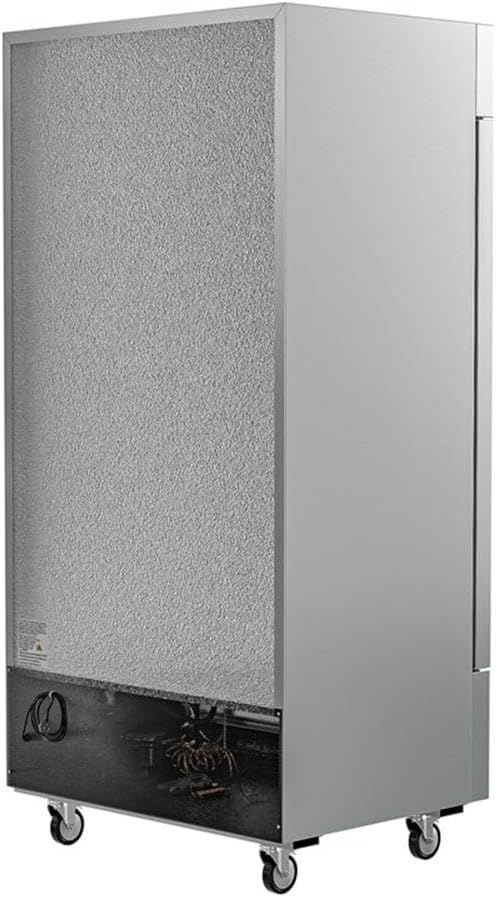 Pemberly Row 39 in. Commercial Stainless Steel 2-Door Reach-in Freezer in Silver