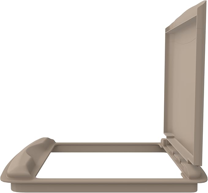 Rev-A-Shelf 50 Qt Under Sink Garbage Can Lid for Base Kitchen & Bathroom Cabinet, Replacement Plastic Trash Bin Lid Only, Champagne, RV-50-LID-12-1-40