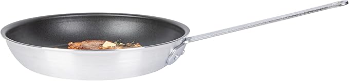 Restaurantware-Met Lux 14 Inch Fry Pans, Set Of 6 No-Stick Frying Pans - Induction-Ready, Triple-Riveted, Black Aluminum Cooking Skillets, Durable, For Searing, Sautéing, And Browning Food