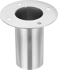 PATIKIL 2" Duct Connector Flange, Straight Pipe Exhaust Flange Stainless Steel Pipe Hose Duct Collar for Heating Cooling Ventilation HVAC System