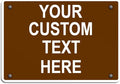 Aluminum Weatherproof Metal Sign Multiple Sizes Custom Personalized Text Here Brown White Recreational Horizontal Street Signs 24x18Inches