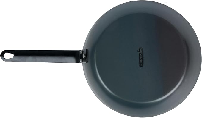 Restaurantware-Met Lux 10 Inch Fry Pans, 6 Lightweight Frying Pans - Induction-Ready, Triple-Riveted, Black Carbon Steel Cooking Skillets, Durable, For Searing, Sauteing, And Browning Food