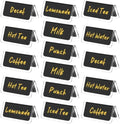 Domensi 16 Pcs Acrylic Coffee Tent Sign Double Sided Table Decaf Coffee Tea by Domensi