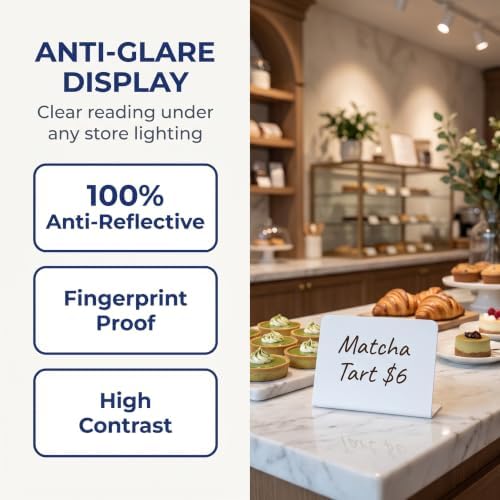 Kisangel 20pcs Matte White Dry Erase Tent Signs 4x3, Bakery Price Tags - Image 5