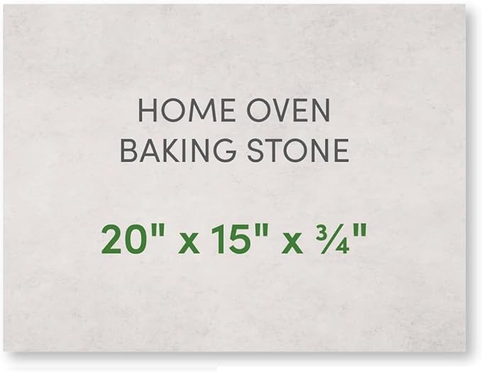FibraMent-D Premium 20" x 15" x 3/4" Rectangle Pizza Stone, Perfect for Home Ovens - Commercial Grade Delivering Superior Heat Retention and Even Cooking - Ranked 'BEST OVERALL PIZZA STONE'