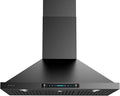 IKTCH 36 inch Black Wall Mount Range Hood, 900 CFM Ducted/Ductless Stainless Steel Vent Hood with Gesture Sensing & Touch Control Switch Panel, 2 Pcs Adjustable Lights