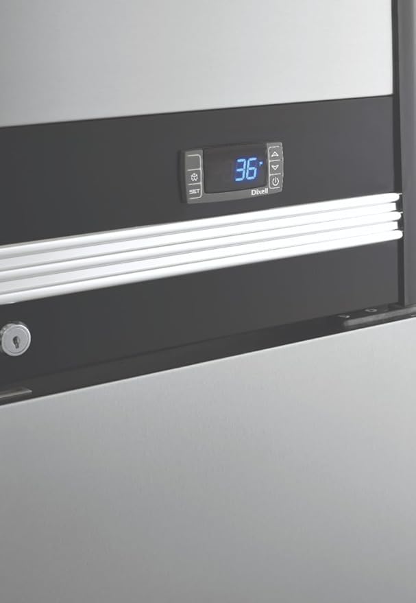 Commercial One Door Reach-In Freezer, Mobile Stainless Steel Commercial Freezer for Restaurants, Top Mount Compressor, 23 Cubic Ft, 27" Wide, 115V (69K-034)