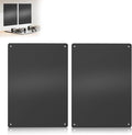Stainless Steel Stove Backsplash (Brushed Black) - Heat Resistant Splatter Shield for Kitchen, Oil-Proof for Gas/Electric Stoves, Easy Install w/Pre-Drilled Holes (12"x16", 2-Pack)