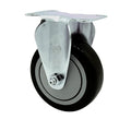 Service Caster Brand Replacement Caster for Uline Caster H-7448R - Stainless Steel Rigid Top Plate Caster with 4 Inch Black Polyurethane Wheel - Fits Carts and Platform Trucks H-3352