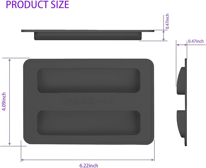 2 Pack Toaster Cover 2 Slice Toaster Cover Silicone Toaster Lid Bread Machine Cover Bread Maker Accessories (Black)