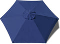 EliteShade USA 7.5FT Replacement Covers 6 Ribs Market Patio Umbrella Canopy Cover (CANOPY ONLY) (Navy Blue-8)