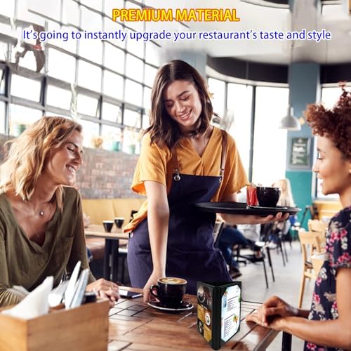 Leather Table Tent Leather Menu Holder Sign Display Black Menu Covers for Cafes Bars or Restaurant for 4×6 Inch Menus 3 sided triangle shape table tent 1 pack - Image 4
