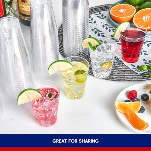 JOLLY CHEF 7 oz Clear Plastic Cups, 300 Pack Disposable Party Cups - Image 5