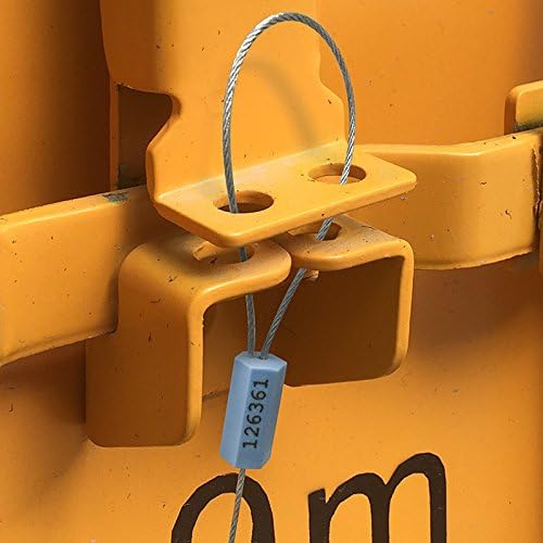 Leadseals(R) 500 Anti-Tamper Proof Security Cable Seals Disposable Self-Locking Padlock Shipping Security Tags Numbered(Pack of 500 PCS) (Yellow)