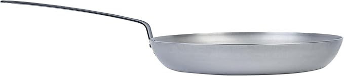 Restaurantware Fry Pan 1 Pack of 11.8 Inches Carbon Steel Non-Stick Searing Pan With Ergonomic Handle Silver For Sauteing and Omelets
