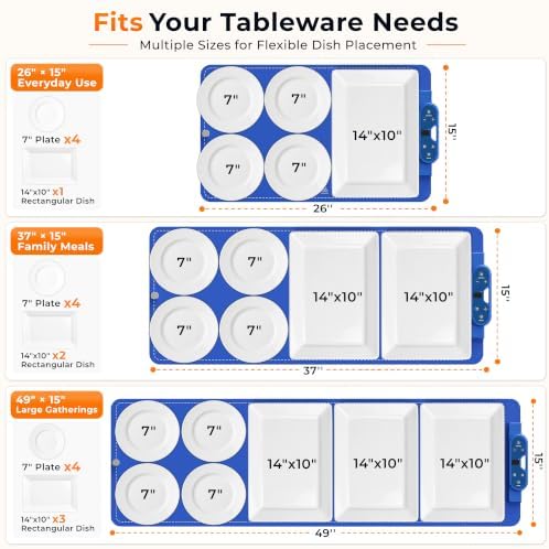 Warming Mat for Food， Extra Large 37"x15", 7 Heat Levels, 8 Hour Timer - Image 7
