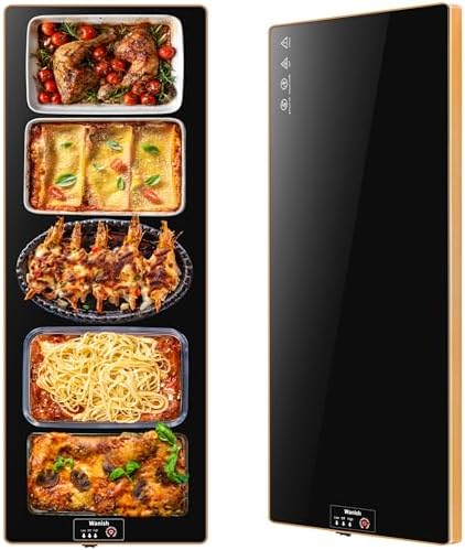 Electric Warming Tray,Extralong 47"x12",Tempered Glass Warming Mat for Food by Wanish