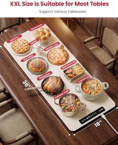 Double-Zone Silicone Heating Mat, 2 Independent Temp Zones for Food - Image 2