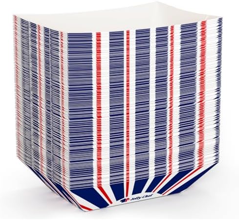 JOLLY CHEF Disposable Paper Food Trays, 250 Count 3 Lb Serving Boats by JOLLYCHEF