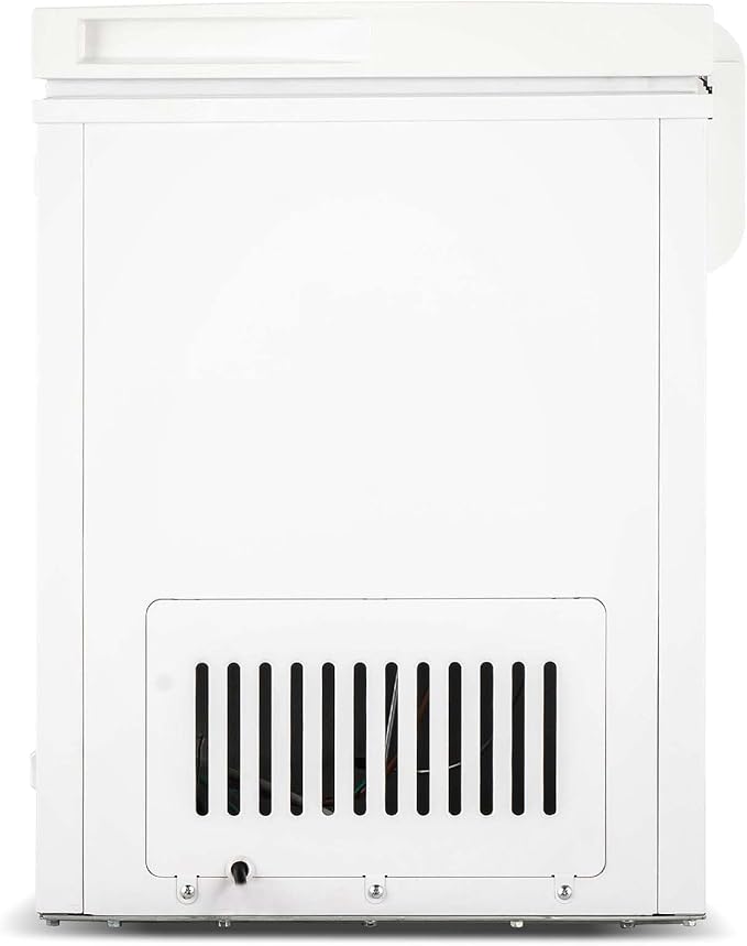 Frigidaire Chest Deep Freezer, 2.0 Cu. Ft. Capacity, Adjustable Thermostat-Removable Vinyl Coated Wire Basket-Easy Defrost Drain- Garage Ready- Pearl White