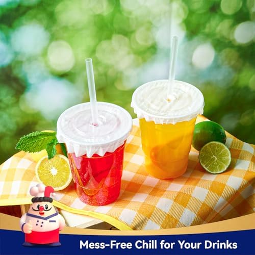 JOLLY CHEF 16 oz Plastic Cups with Lids and Straws 100 Pack for Cold Drink - Image 7