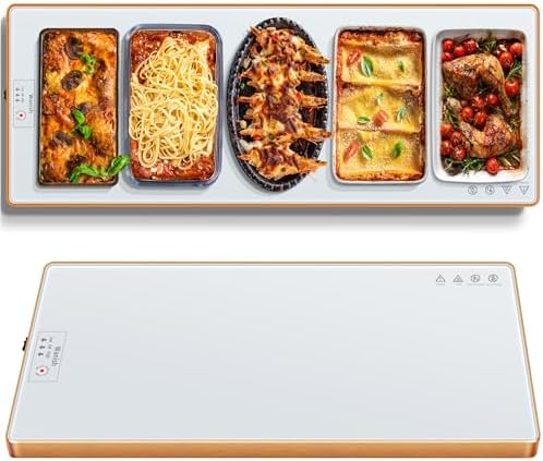 Electric Warming Tray,Extralong 47"x12",Tempered Glass Warming Mat for Food by Wanish