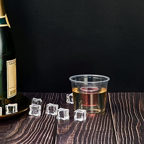 JOLLY CHEF 12 oz Clear Plastic Cups & 200 Disposable Bomber Cups - Image 5