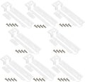 8Pcs Universal Integrated Fridge Freezer Door Slider with Screws, Fridge Door Mounting Installation Fixing Kit with Barckets and Clips