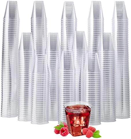 JOLLY CHEF 500 Pack 2 oz Disposable Plastic Shot Glasses, Mini Shot Cups by JOLLYCHEF