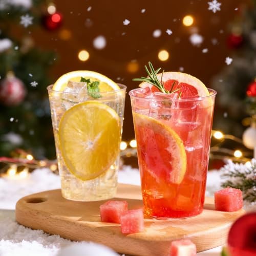 JOLLY CHEF 100 Pack 12 oz Disposable Clear Plastic Cups, Party Cups - Image 4