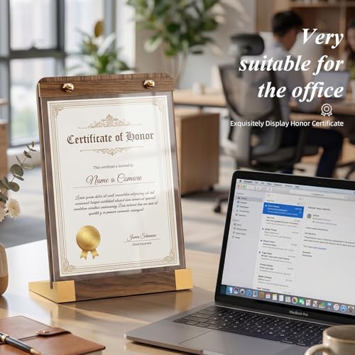 PPH-Sisy 4 Pack Acrylic Sign Holders 4x6 with Wood Base, Tabletop Display Sign Stand for Menu Flyer Poster, Clear Acrylic Paper Frame for Restaurant Coffee Shop Hotel Office Exhibition - Image 7