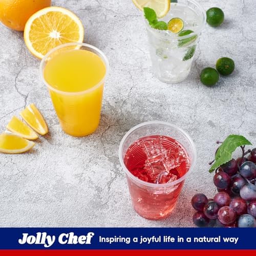 JOLLY CHEF 600 Pack 9 oz Disposable Clear Plastic Cups, Drinking Cups - Image 4