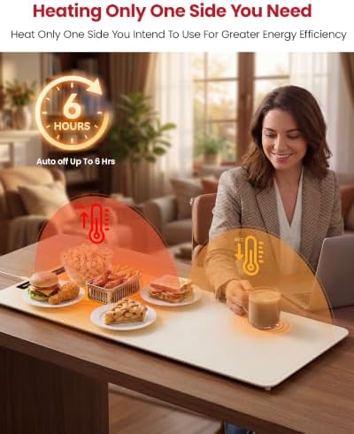 Double-Zone Silicone Heating Mat, 2 Independent Temp Zones for Food - Image 5