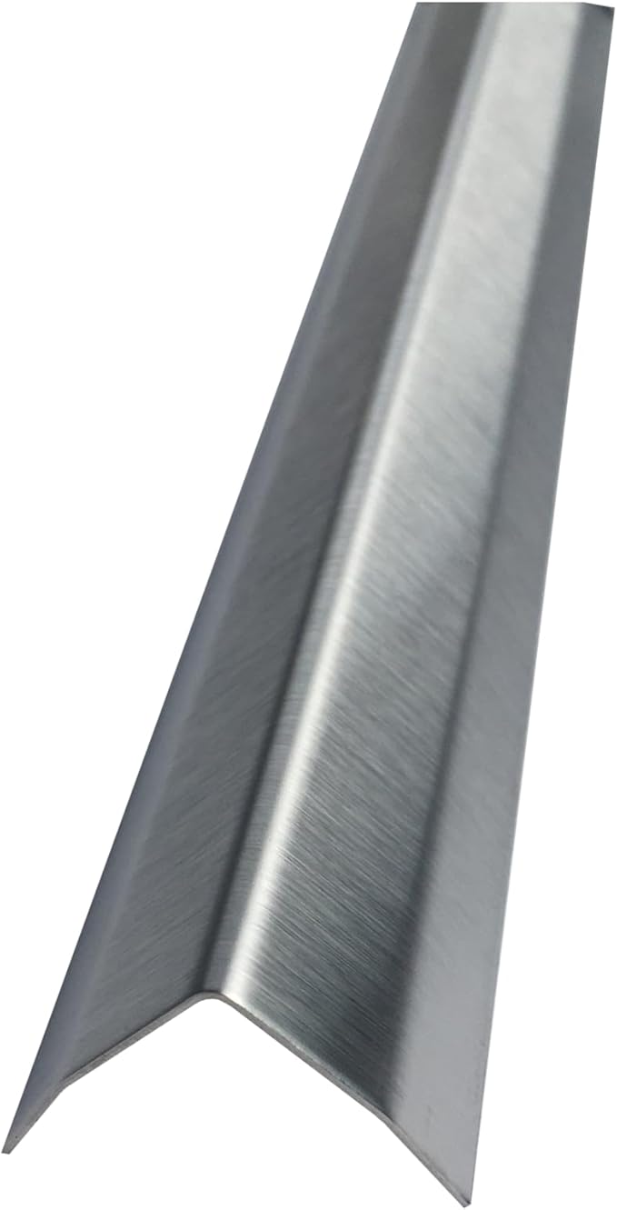 Brushed 304 Stainless Steel Corner Guards, 48" Wall Protectors, 20ga & 16ga, Available in 1/2" to 4", Multi-Pack Options (1, 2, 5, or 10) (5, 1 x 1, 20ga, with Hug Edges)