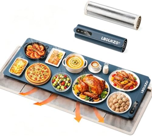 Warming Mat for Food 36x16Inch,Heat Resistant Pad,580W Fast Heating,Blue by Unknown