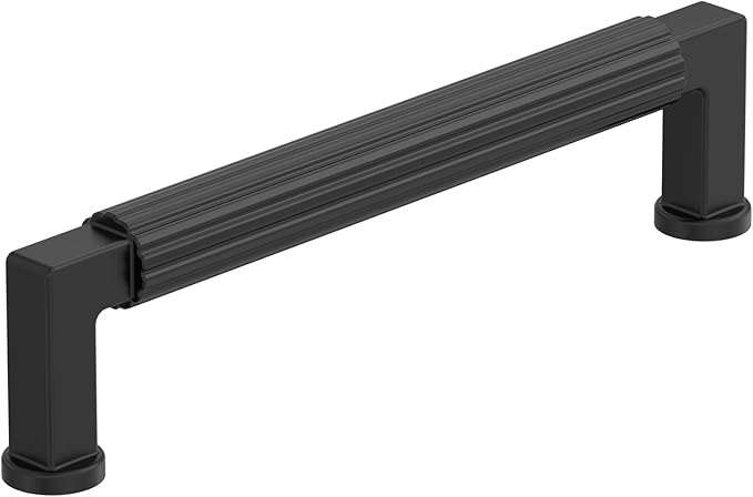 Amerock Ballard 5-1/16 inch (128mm) Center-to-Center Matte Black Cabinet Pull, BP37644MB