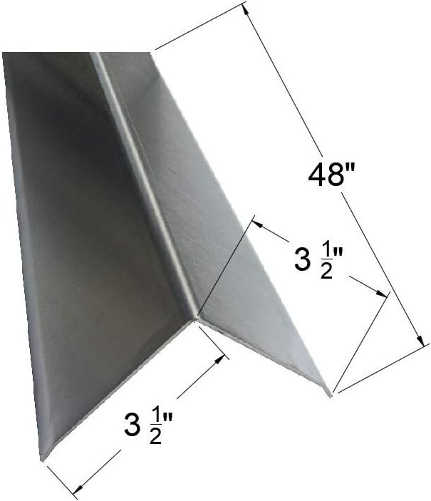 Brushed 304 Stainless Steel Corner Guards, 48" Wall Protectors, 20ga & 16ga, Available in 1/2" to 4", Multi-Pack Options (1, 2, 5, or 10) (1, 3 1/2 x 3 1/2, 16ga, with Hug Edges)