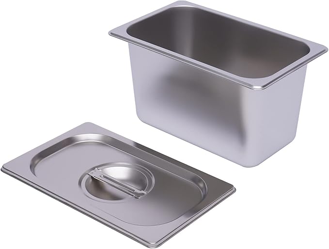 4-Pan Bain Marie Steam Table, Commercial Countertop Steam Table Food Warmer 600W 16.9Qt Stainless Steel Electric Food Soup Warmer with Lid and Tap for Restaurant, Buffet Catering