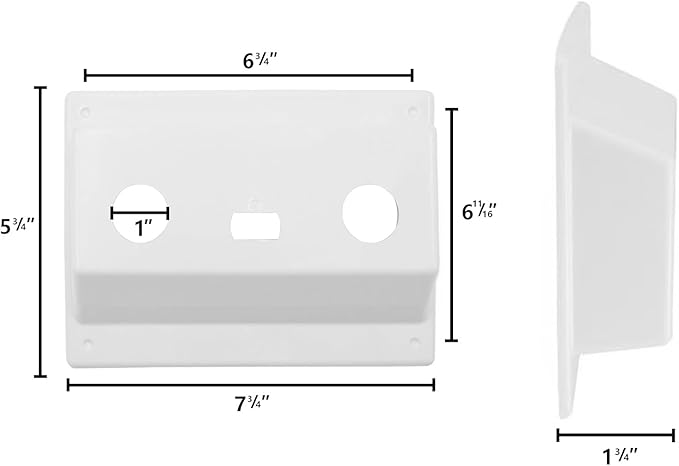 RV Faucet Bezel Stand Off Faucet Cover for Camper Van Travel Trailer Motorhome Shower Plate Replacement White